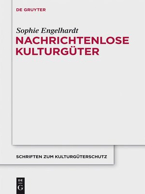cover image of Nachrichtenlose Kulturgüter
